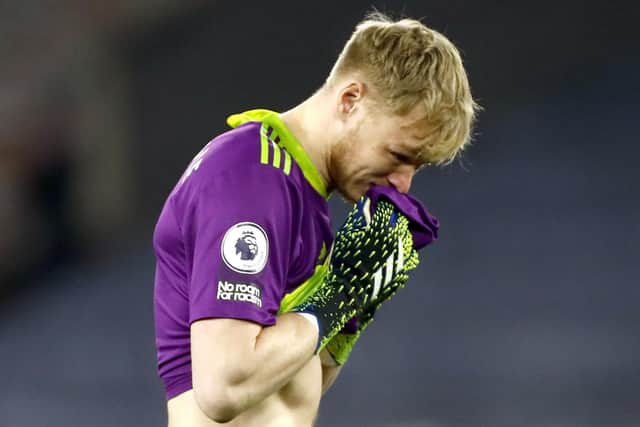 Sheffield United goalkeeper Aaron Ramsdale appears dejected (Picture: PA)