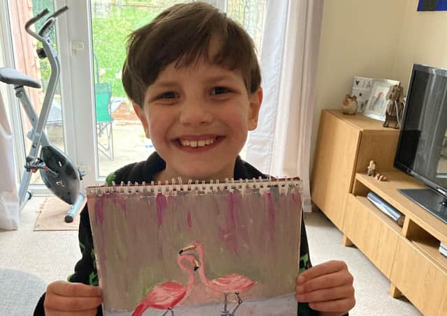 James Tortice has ADHD and autism and is selling his painting to help pay for his friend's cancer treatment