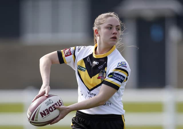 Good to be back: Mary Tiplady waited 555 days to play for York City Knights...before suffering a head injury on Sunday and needing to be replaced after 25 minutes. (Picture: Ed Sykes/SWPix.com)