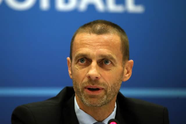ANGRY MAN: UEFA president Aleksander Ceferin Picture: Nick Potts/PA