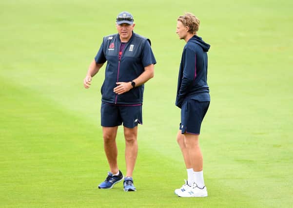 Expanded role: England head coach Chris Silverwood, left, the former Yorkshire bowler and Test captain Joe Root. Picture: Mike Hewitt/NMC Pool/PA Wire.