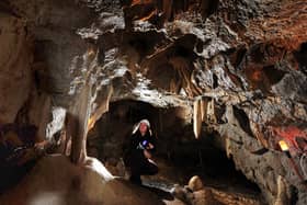 Lisa Bowerman in the caves
Picture Gerard Binks
