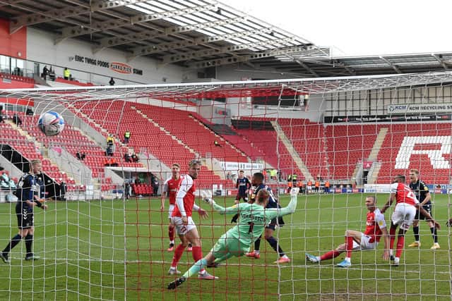 On target: Chuba Akpom scoring the second Boro goal. Picture: Getty Images