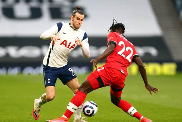 Tottenham Hotspur's Gareth Bale and Southampton's Mohammed Salisu (right) during Wednesday night's Premier League game (Picture: PA)