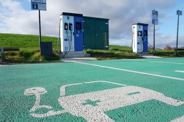 Stock photo of an EV charging point. Photo: PA