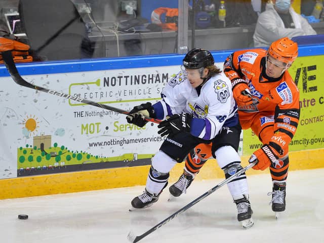 PACK YOUR BAGS: Steelers' defenceman Sam Jones has earned a call-up to the GB squad for next month's World Championships in Riga. Picture courtesy of Dean Woolley.