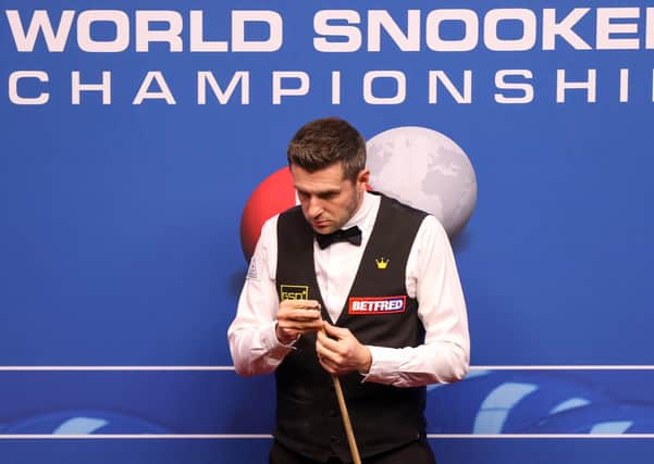 Mark Selby at the Betfred World Championship in Sheffield. Picture: PA