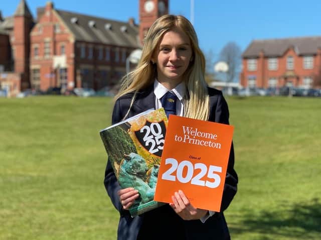 Pictured, Mena Scatchard, 18, one of the fastest young middle-distance runners in the UK, will be leaving her small North Yorkshire village for the hallowed halls of Princeton University in New Jersey. Photo credit: Submitted picture