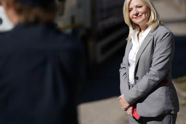 Tracy Brabin, MP for Batley and Spen and Labour candidate for the 2021 West Yorkshire mayoral election during a visit to the Ilkley brewery in Ilkley, West Yorkshire. Photo credit should read: Ian Forsyth/PA Wire