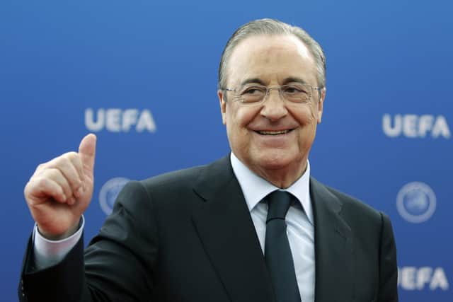 BAD IDEA: Real Madrid President Florentino Perez Picture: AP Photo/Claude Paris