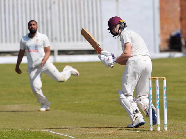 Century-maker: 
Methley's teenage opener Alex Cree  scored his maiden Bradford Premier League century which helped his side to a  249-run win over Wrenthorpe.
Cree made 128, an innings laced with five sixes and 16 fours. Pictures: Steve Riding.