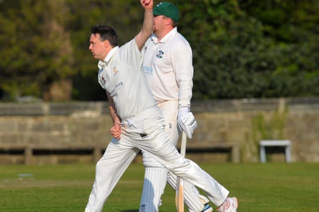 Five-star: Rawdon's 
Andrew Doidge on the way to a five-wicket return against Aire-Wharfe champions Otley.