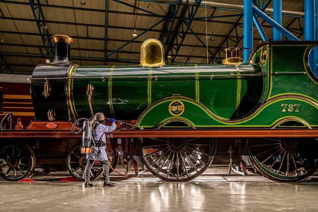 Work is well underway for the reopening of the National Railway Museum in York on  Wednesday 19 May including deep cleans at the Museum by the conservation team. Photo credit: Charlotte Graham