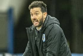 Exasperated: Huddersfield head coach Carlos Corberan.  Picture: Tony Johnson