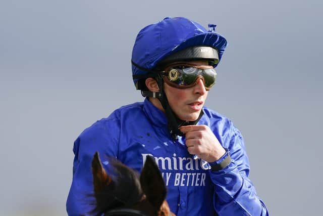 All change: William Buick rode One Ruler to victory in the  Emirates Autumn Stakes at Newmarket last October, but is due to ride the stable's Master of the Seas in the Guineas. Picture: Alan Crowhurst/PA Wire.