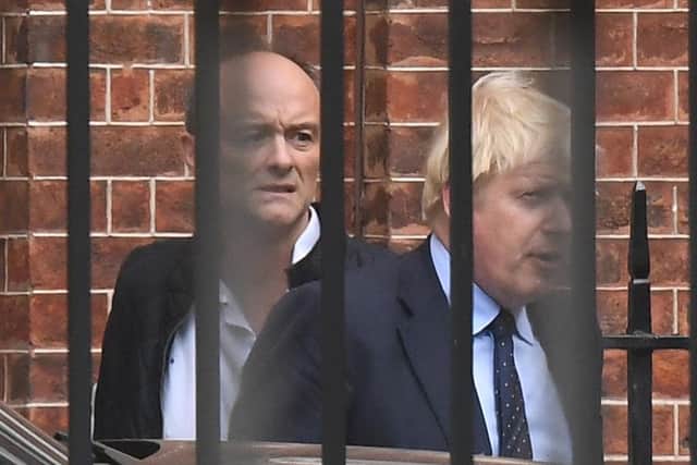 File photo dated 03/09/19 of Prime Minister Boris Johnson with his then senior aide Dominic Cummings, Photo: PA