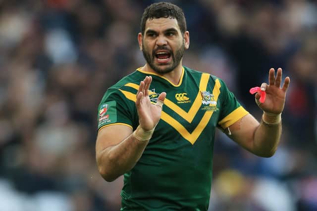 File photo dated 13-11-2016 of Australia's Greg Inglis. Issue date: Wednesday March 10, 2021. PA Photo. Warrington's former Australia Test centre Greg Inglis admits he has endured a "shock to the system" as he closes in on a return to rugby league after an absence of almost two years. See PA story RUGBYL Warrington. Photo credit should read Nigel French/PA Wire.