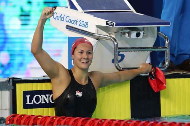 England's Aimee Willmott after winning Gold in the Women's 400m Individual Medley at the Optus Aquatic Centre during day one of the 2018 Commonwealth Games in the Gold Coast, Australia. (Picture: PA)