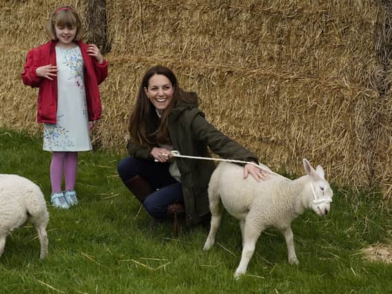 The Duke and Duchess of Cambridge visited Manor Farm in the village of Little Stainton, near Darlington.