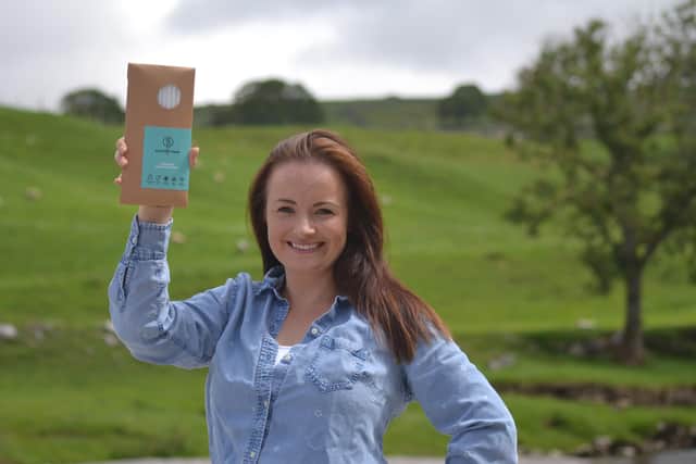 Charlotte, a medical devices engineer, came up with the idea after seeing discarded single use plastics near her Grassington home Picture: Charlotte Walsh