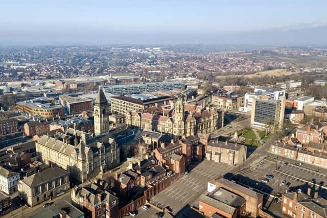 An aerial view of Wakefield. Picture Scott Merrylees.