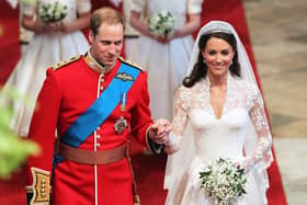 The Duke and Duchess of Cambridge on their wedding day on April 29, 2011.