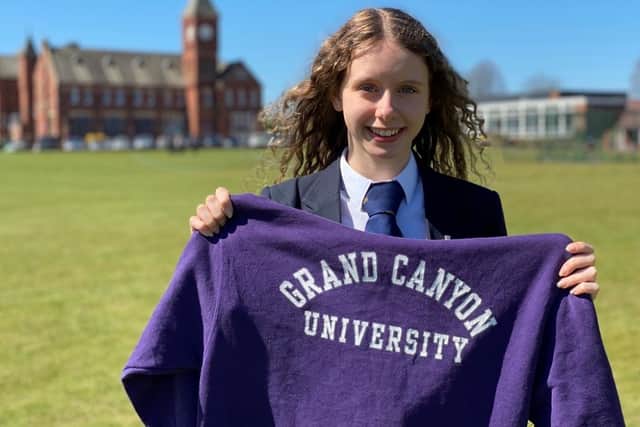 Pictured Christa Wilson from the village of Dishforth, who is ranked in Britain’s top four for the 200m butterfly, will study a four-year chemistry degree before she plans to take a two-year post graduate course in forensic science, while also setting her sights on the 2024 Olympics. Photo credit: Submitted picture