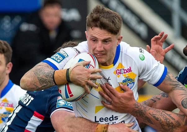 Liam Sutcliffe is in contention for a recall but he remains the only returnee from among Leeds Rhinos' injury ranks. Picture: Bruce Rollinson/JPIMedia.