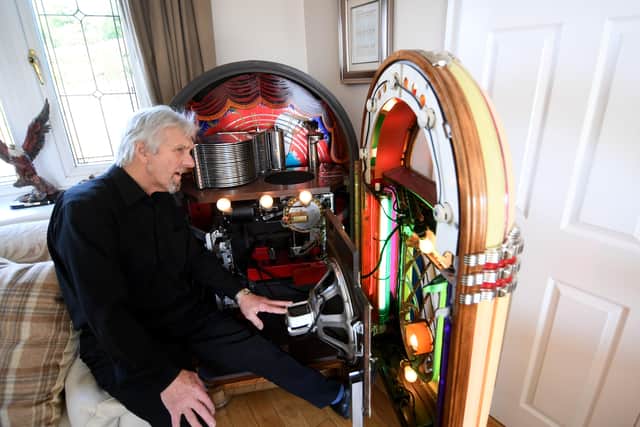 Grumbleweed Robin Colvill has renovated a selection of jukeboxes, pinball tables and other classic machines at his home. Picture by Simon Hulme