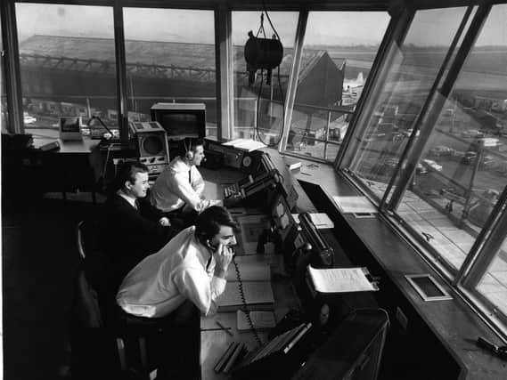 The control tower at Leeds Bradford Airport in 1968.