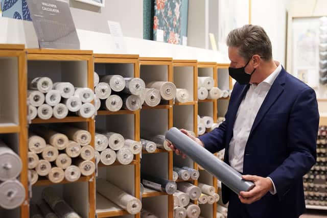 Labour leader Sir Keir Starmer during a visit to a John Lewis department store.