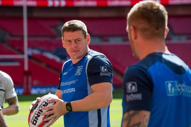 BIG OCCASION: Lee Radford, pictured during the captain's run at Wembley ahead of the 2017 Challenge Cup final. Picture by Allan McKenzie/SWpix.com