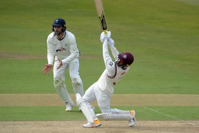 Northants' Saif Zaid offered impressive resistance with the bat to steer his team to a slender first innings lead. Picture: Dave Williams.