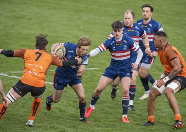 STICKING AROUND: Doncaster Knights' Sam Olver. Picture Tony Johnson