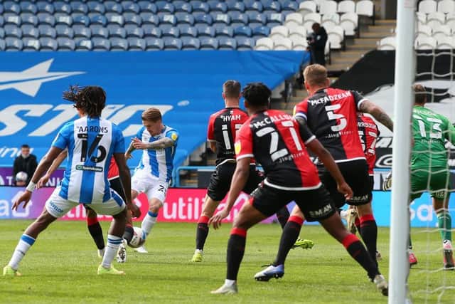 GOAL: Danny Ward equalises for Huddersfield Town