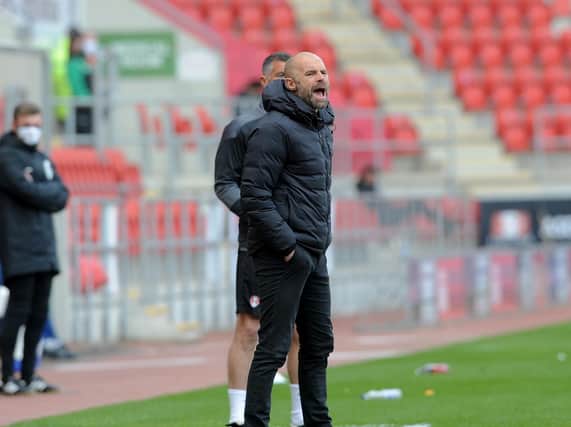 Rotherham United manager Paul Warne, pictured on the touchline in his side's home game with Blackburn Rovers. Picture: Simon Hulme.