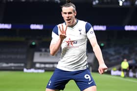 Three-sy: Tottenham Hotspur's Gareth Bale celebrates scoring their side's third goal of the game and his hat-trick against Sheffield United. Picture:  Shaun Botterill/PA Wire.