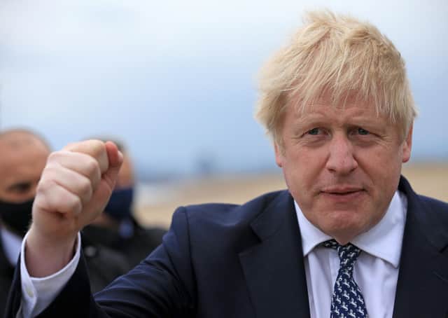 Boris Johnson on the campaign trail in Hartlepool this week.