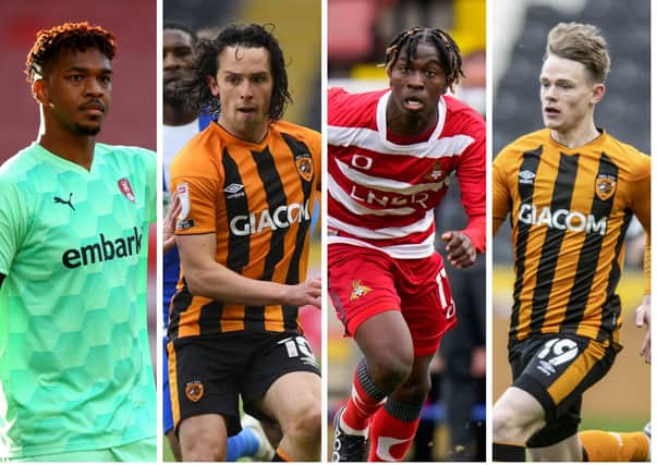 YOU'RE IN: Jamal Blackman, left, George Honeyman, Taylor Richards and Keane Lewis-Potter - but who joins them?