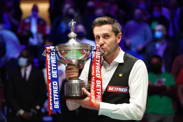England's Mark Selby after winning his fourth world title (Picture: PA)