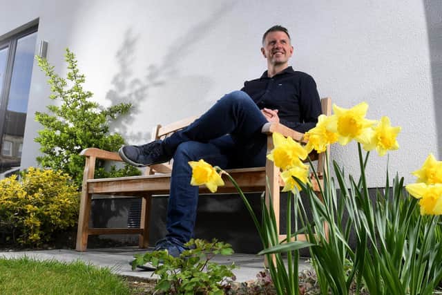 Phil Holdgate at home in Baildon. Picture: Simon Hulme.