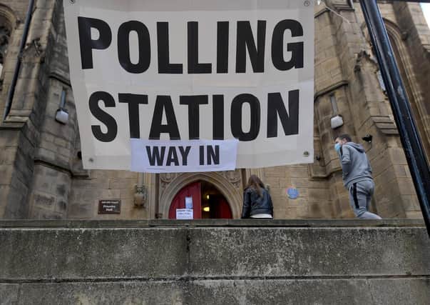 A polling station in Leeds last Thursday but should the voting age be lowered to 16?