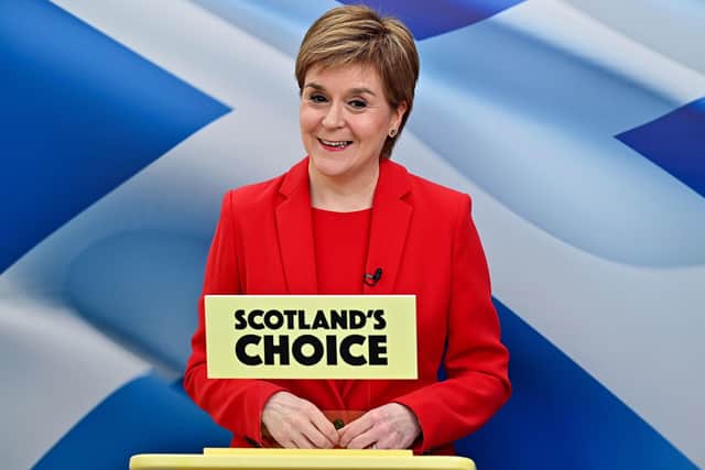 Scotland's First Minister Nicola Sturgeon, the leader of the SNP, will hope this week's Holyrood elections give her a mandate for a second referendum on Scottish independence.