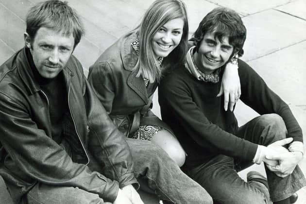 Myra Frances with fellow Sheffield Playhouse members Christopher Wilkinson (left) and Barrie Smith, in June 1968