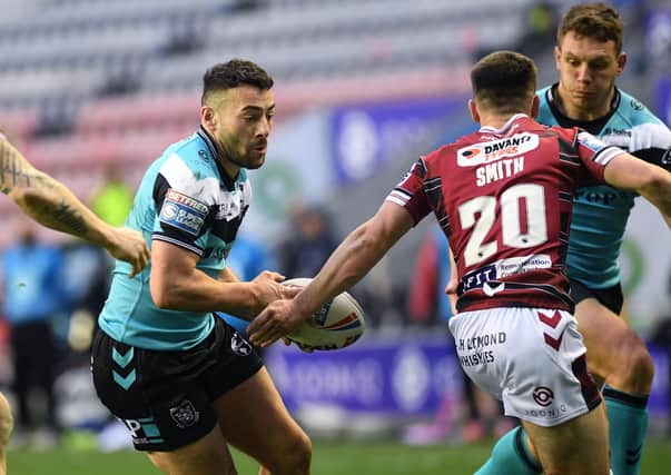 Banned: Hull's Jake O'Connor is out of the Challenge Cup quarter-final against Wigan after being banned following an incident in the league match between the sides last weekend. 
Picture: Jonathan Gawthorpe