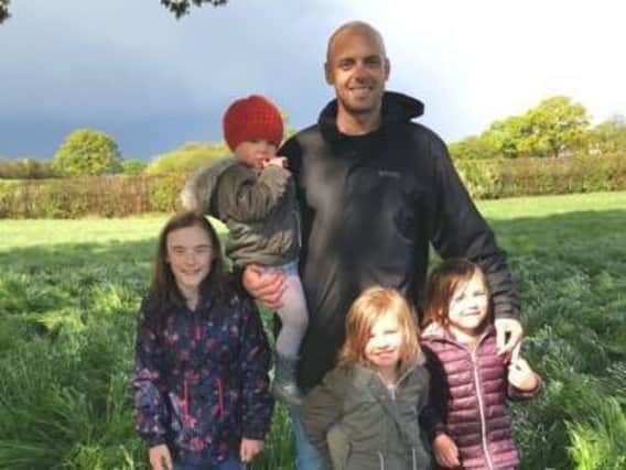 Crash victim Richard Blain with his four children