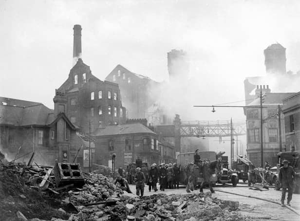 Ranks flour mill in Hull which was destroyed during the May raids in 1941.(Picture: YPN).