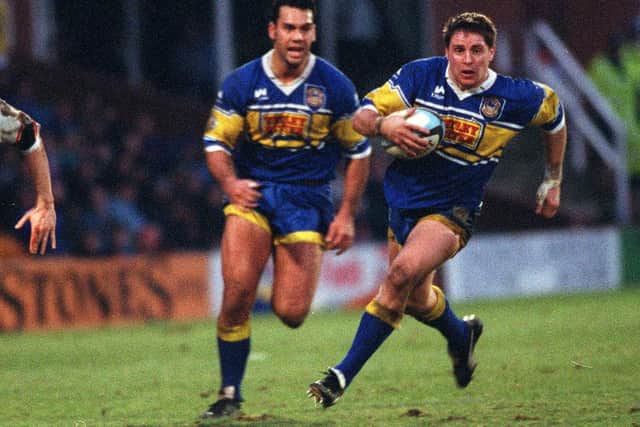 SWITCHING CODES: Alan Tait in action for Leeds he would later go on to tour with the British Lions in 1997. Picture: steve riding