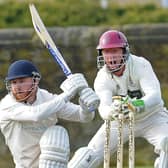 Beckwithshaw wicket keeper Callum Irvine stumps Otley batsman Sam Kellett for five runs off the bowling of Oliver Hebblethwaite (Picture: Steve Riding)