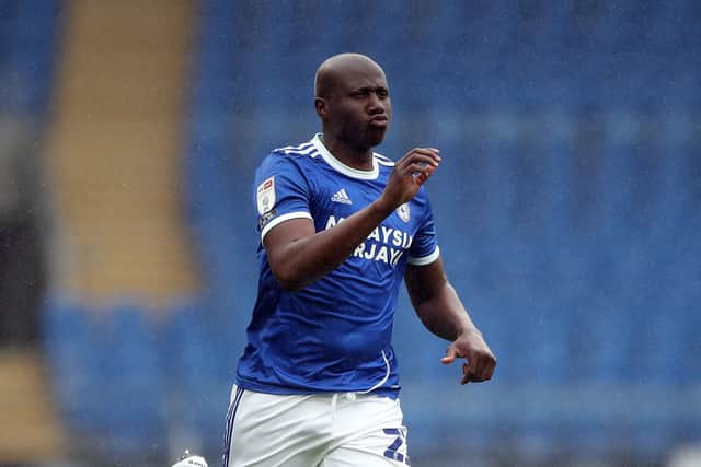 Welcome back: Cardiff City's Sol Bamba comes on as a substitute as he makes his return to football following treatment for non-Hodgkin lymphoma.